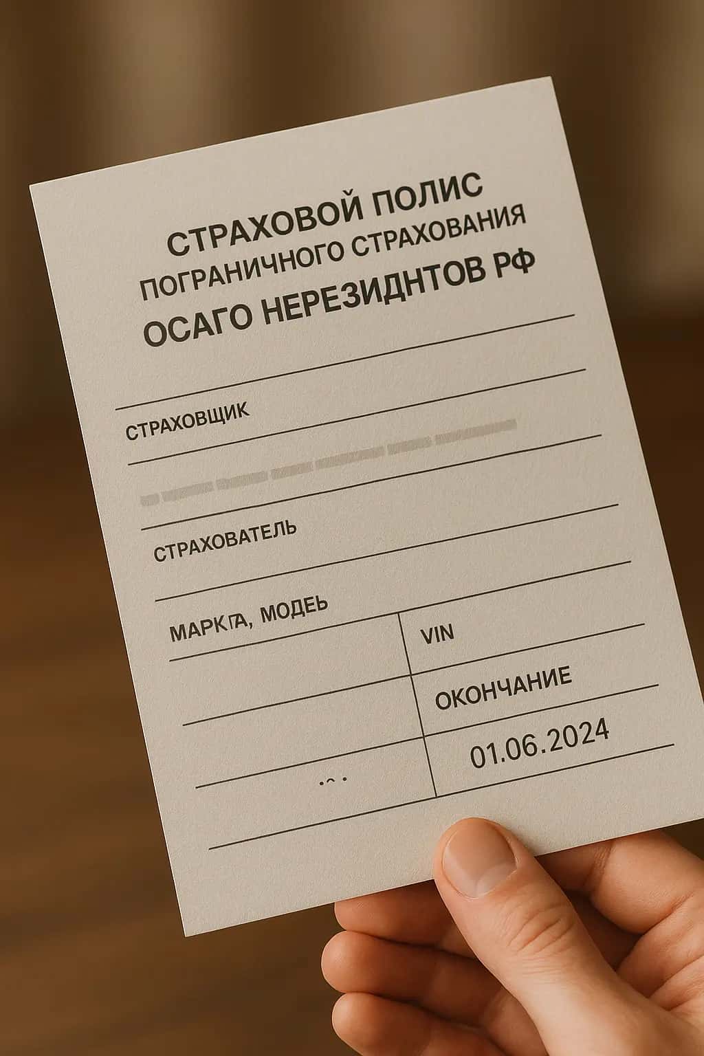 ОСАГО РФ для въезда в Россию